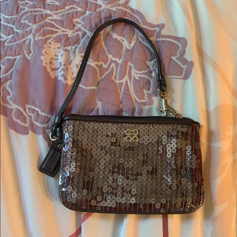 COACH Shimmer Wristlet